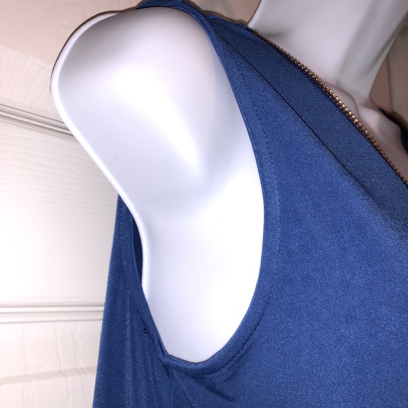 Carmen Marc Valvo Cobalt Blue Tank Top - Picture 7 of 8